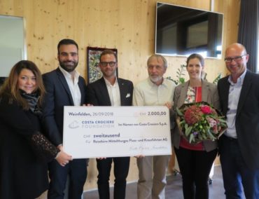Reisebüro Mittelthurgau erhält Charity Champion von der Costa Crociere Foundation