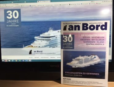 Schiffsreisen-Magazin “An Bord” feiert 30-Jahr-Jubiläum