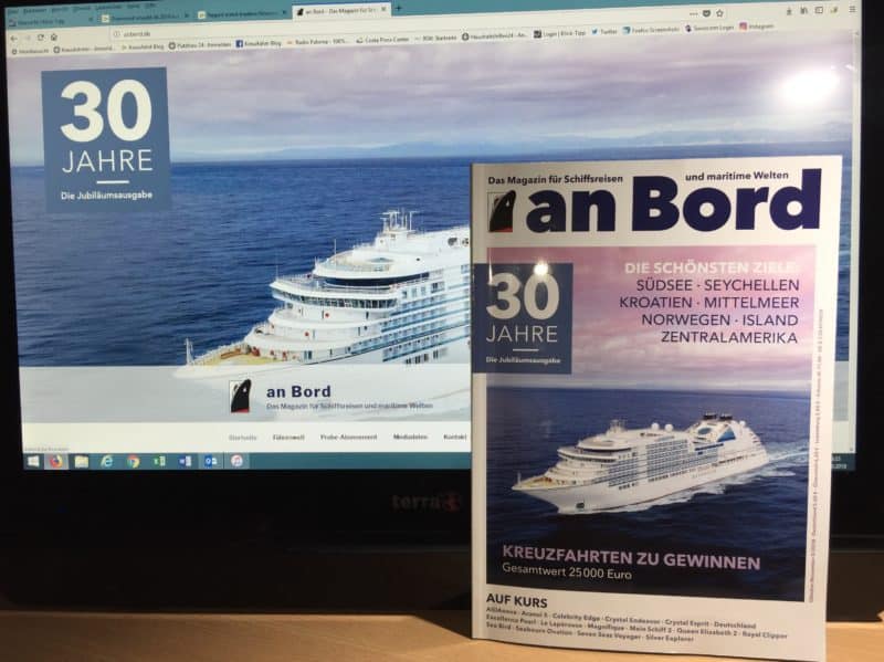Schiffsreisen-Magazin “An Bord” feiert 30-Jahr-Jubiläum