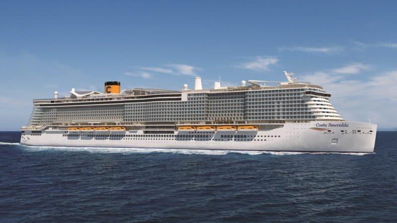 Costa Smeralda verspätet sich – Erste Kreuzfahrten starten am 30. November