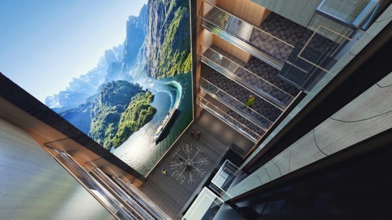 Hurtigruten stellt den höchsten LED-Bildschirm auf See vor