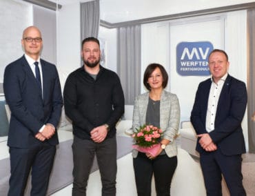 MV Werften Fertigmodule begrüßt die 100. Mitarbeiterin