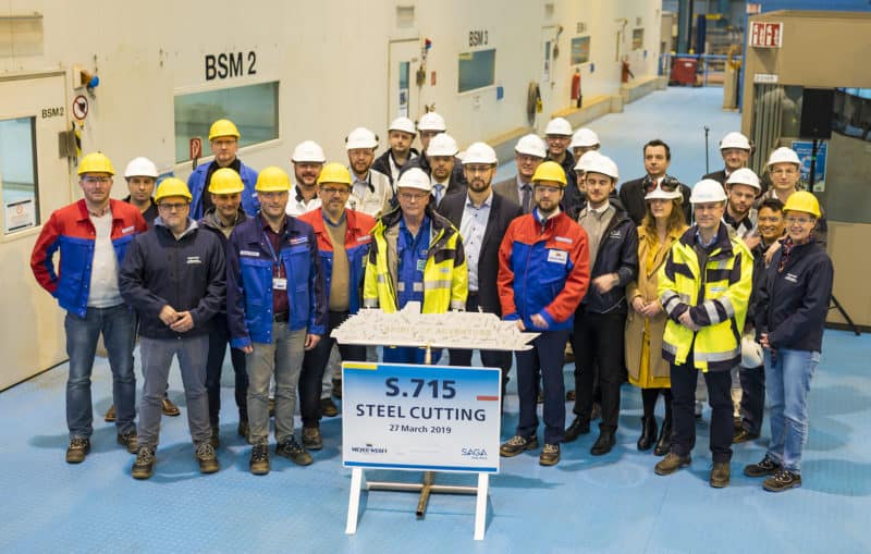 Brennstart für Spirit of Adventure auf der Meyer Werft