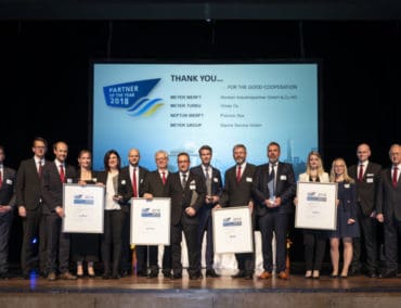 Partner of the Year 2018 von Meyer Werft, Meyer Turku und Neptun Werft