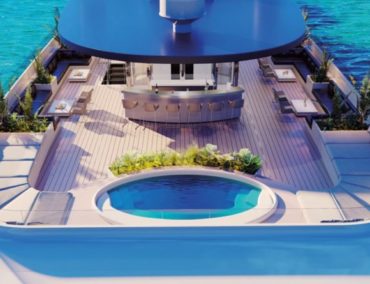 Bau der Superyacht Emerald Azzurra schreitet voran