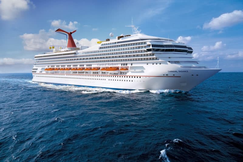 Premierenfahrt der Carnival Radiance am 29. April ab Barcelona