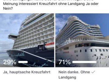 Kreuzfahrt ohne Landgänge – 71 % sagen Nein Danke