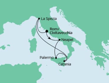 Bella Italia mit AIDA Blu startet am 17. Oktober in Civitavecchia / Rom