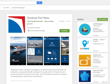 Die mobile App Rostock Port Now trumpft mit erweiterten Funktionen auf