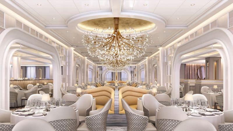 Gäste der Vista dürfen sich auf den neuen und glamourösen The Grand Dining Room freuen (Foto Oceania Cruises)