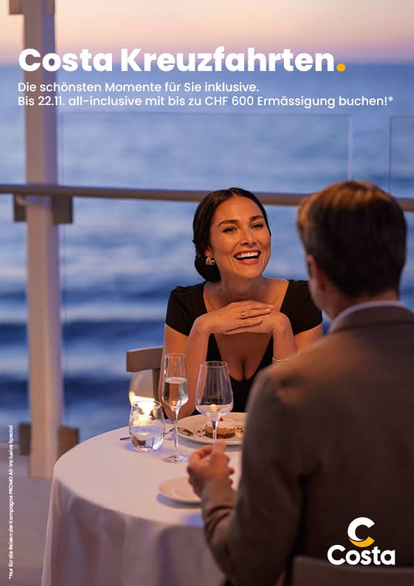 Italienisches Lebensgefühl bei Costa mit bis zu 600 Franken Ermässigung