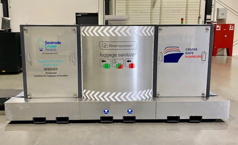 Hamburger Cruise Center Steinwerder desinfiziert Gepäck in Sekundenschnelle