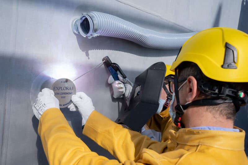 Münzzeremonie der Explora I, neue Luxus-Lifestyle-Reisemarke der MSC Group.