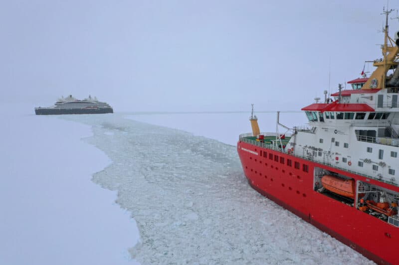 Ponant unterstützt Polarforschungsschiff RRS Sir David Attenborough