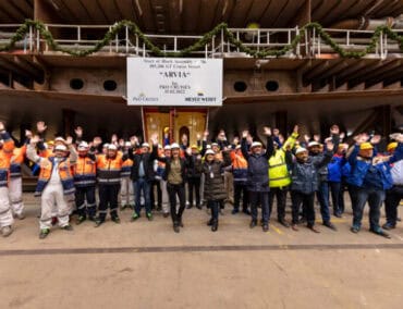 Meyer Werft und P&O Cruises feiern Kiellegung der Arvia
