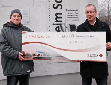 A-Rosa spendet für Obdachlosenhilfe, Tierheim und bedürftige Künstler