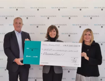 MSC Foundation freut sich über einen Spendenstand von 11 Millionen Euro für UNICEF