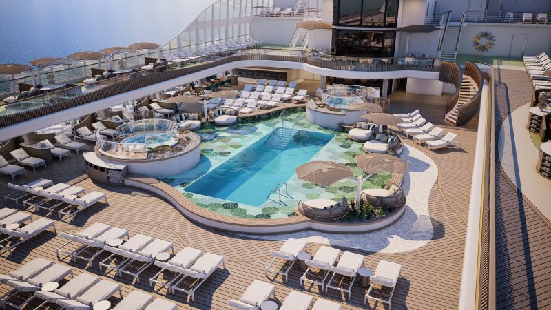 Pool Deck der brandneuen Vista (Foto Oceania Cruises)