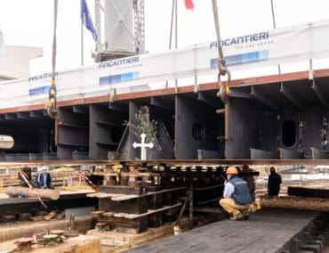 Kiellegung der Explora II, dem zweiten von insgesamt vier Luxusschiffen