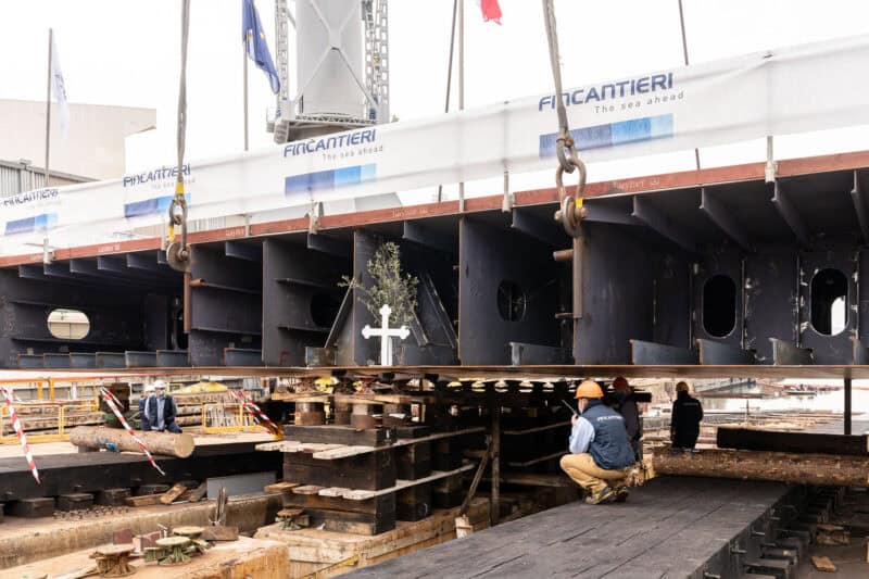 Kiellegung der Explora II, dem zweiten von insgesamt vier Luxusschiffen