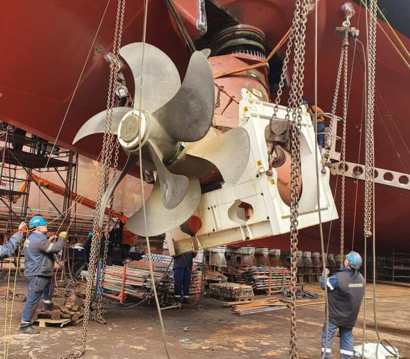 Doppeltendfähre Prinsesse Benedikte erhält vier neue energiesparende Thruster