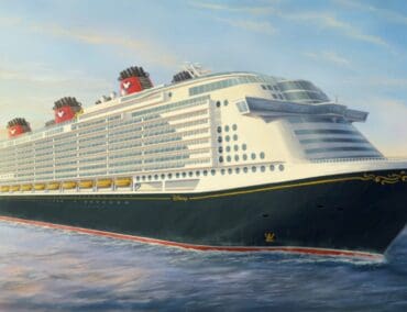 Global Dream erhält den roten Schornstein von Disney Cruise Line