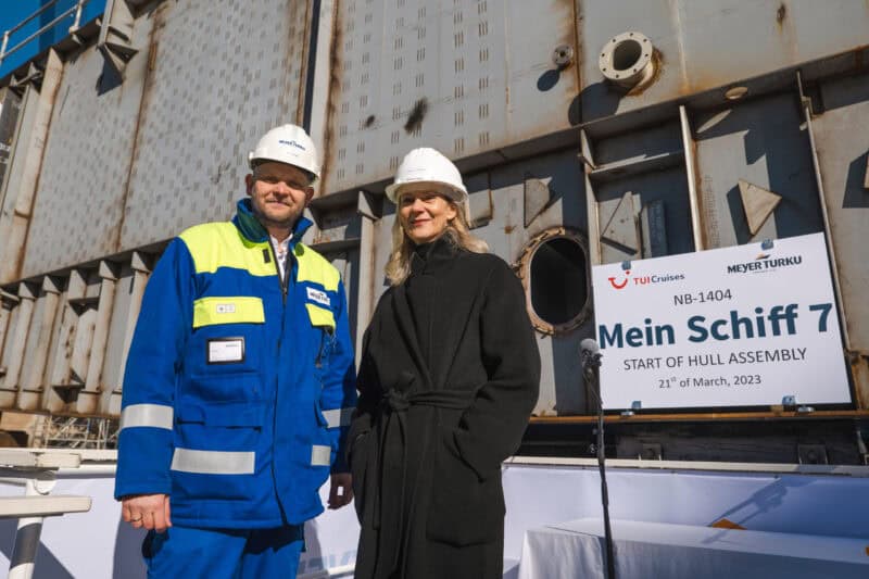 Kiellegung der Mein Schiff 7: Jungfernfahrt 2024