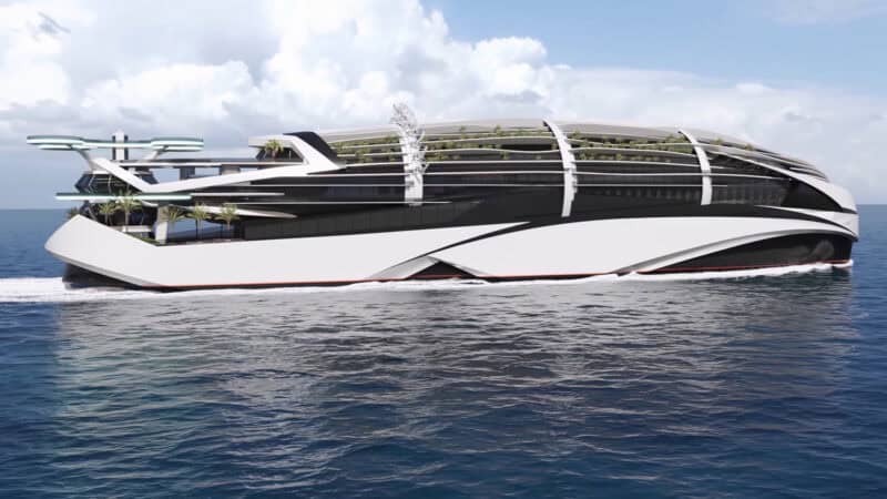 Meyer Werft zeigt wie Kreuzfahrt auf einem Schiff der Zukunft im Jahr 2100 aussehen könnte