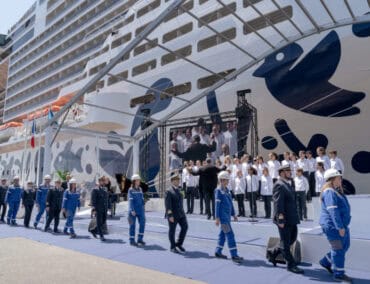 MSC feiert doppelt: Übernahme der MSC Euribia, Münzzeremonie der World America