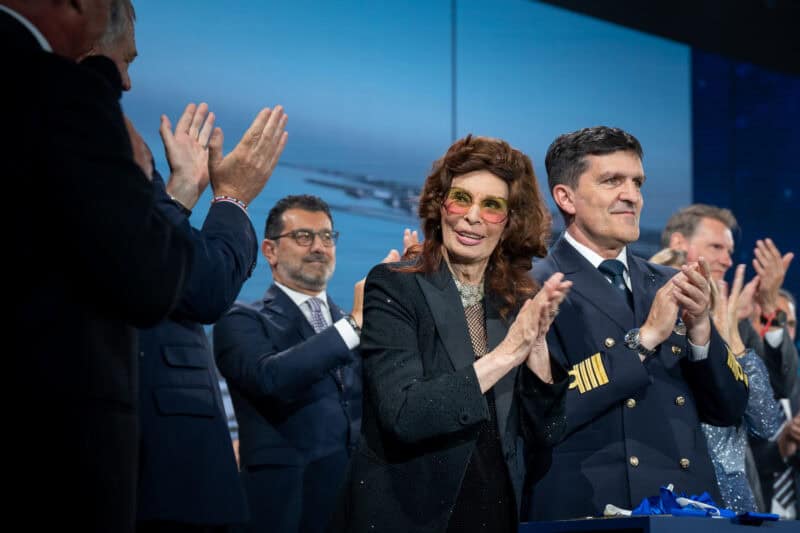 Sophia Loren tauft das neueste Flaggschiff von MSC Cruises, die MSC Euribia