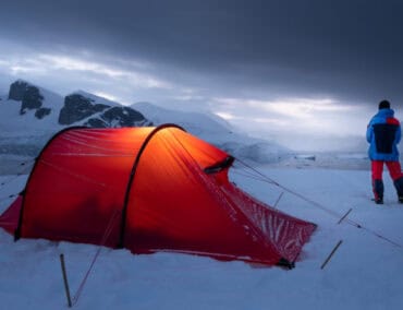 Campen in der Antarktis für den guten Zweck