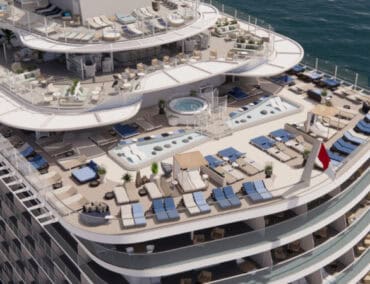 Suiten-Bereich erstmalig komplett im Heck des achten Schiffs von TUI Cruises