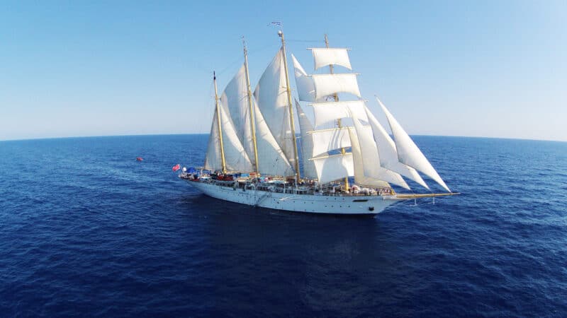 Kreuzfahrten mit der Antriebskraft des Windes