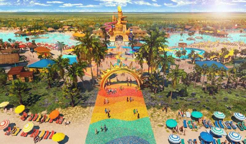 Erste Einblicke von Paradise Plaza und Calypso Lagoon auf Celebration Key