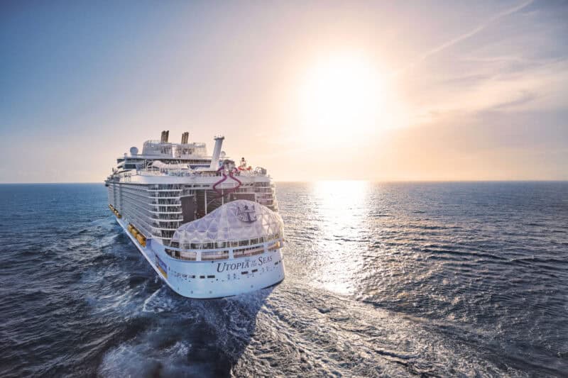 Utopia of the Seas läuft erstmals in Port Canaveral, Florida ein