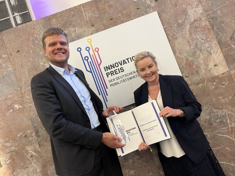 Scandlines gewinnt Innovationspreis der deutschen Mobilitätswirtschaft