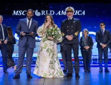 Glanz und Glamour: Drew Barrymore taufte die MSC World America im Herzen Miamis