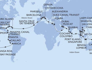 MSC World Cruise 2028 auf der Magnifica: 115 Nächte voller Entdeckungen