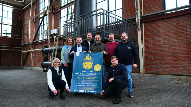 Verkauf von Kreuzfahrtschiff-Möbeln für einen guten Zweck in Papenburg