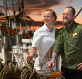 Maik Albrecht und Franziska Pauli prägen die kulinarische Zukunft der Sea Cloud Spirit