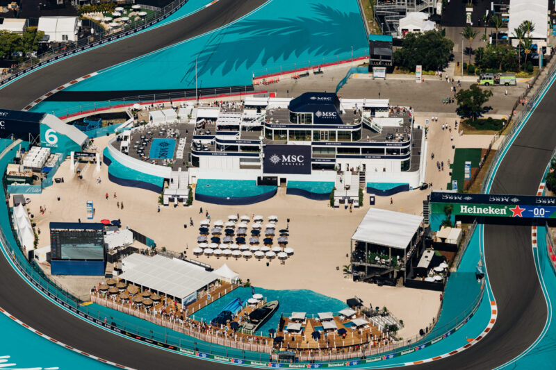 Der MSC Yacht Club am Formula 1 Crypto.com Miami Grand Prix 2026