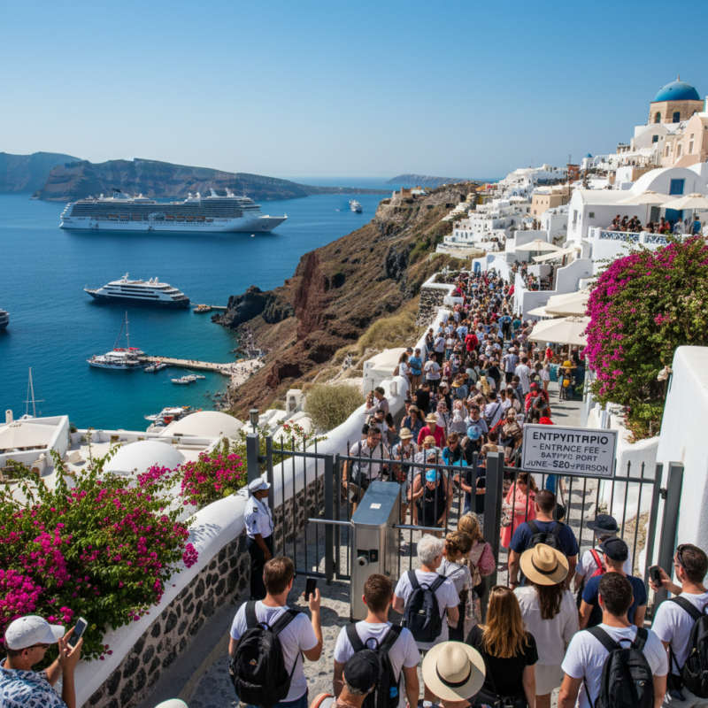 Kreuzfahrtgebühren steigen deutlich – Was Santorin, Mykonos und Barcelona ändern