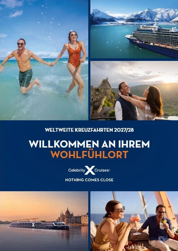 Celebrity Cruises zeigt die Zukunft der Kreuzfahrt im neuen Katalog 2027/28
